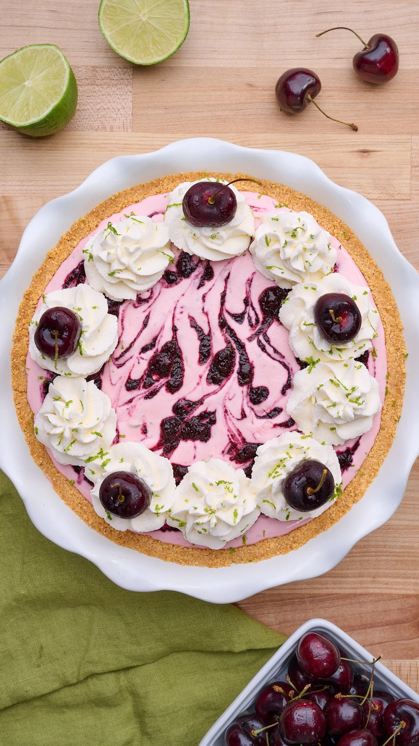 cherry lime pie frozen cherry limeade pie cherry pie frozen pie recipes no bake pies easy summer pies lime pie
