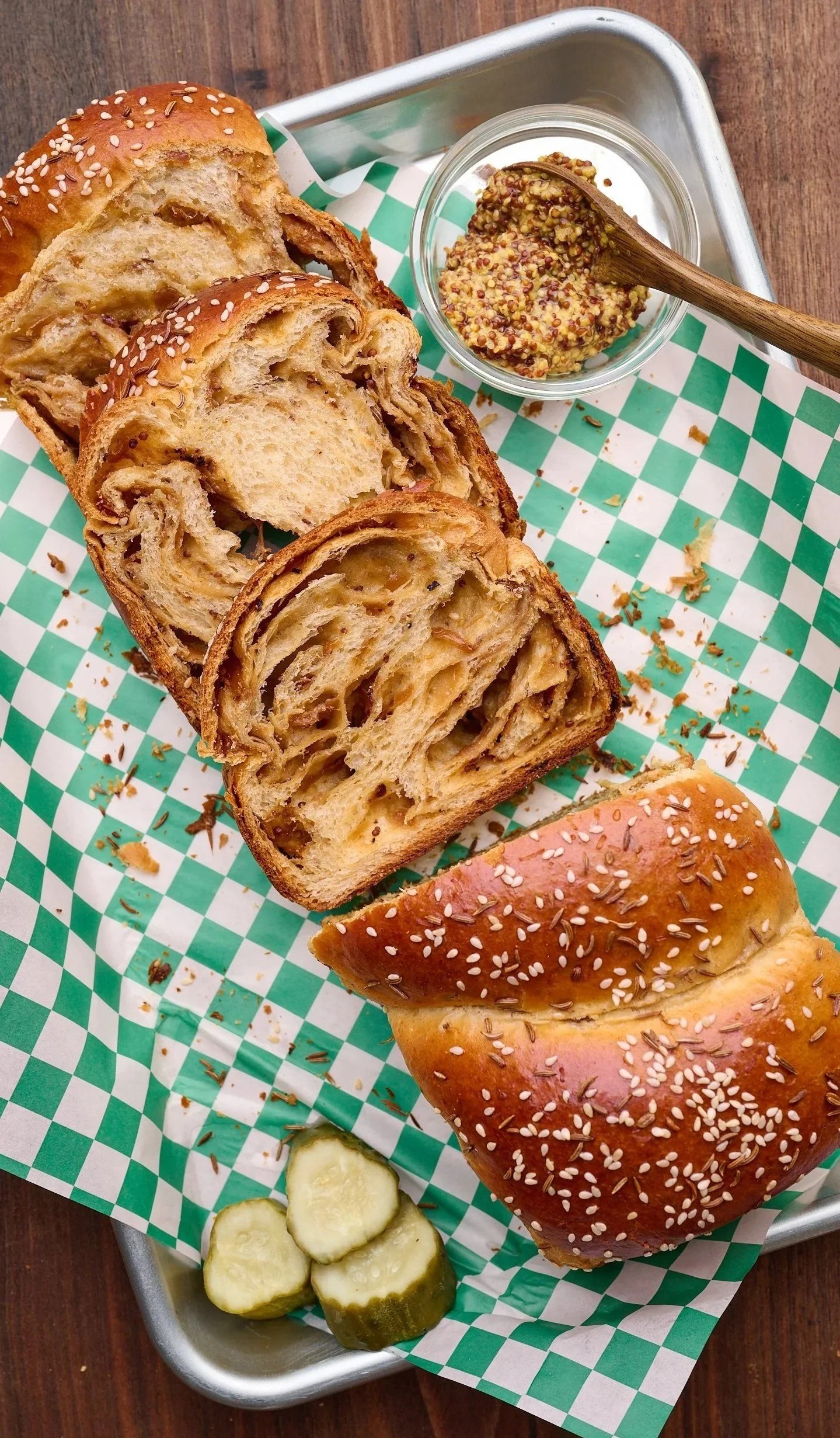 savory babka babka recipe best babkas savory baking bread baking rye bread caramelized onion mustard jewish deli flavors pastrami reuben bread