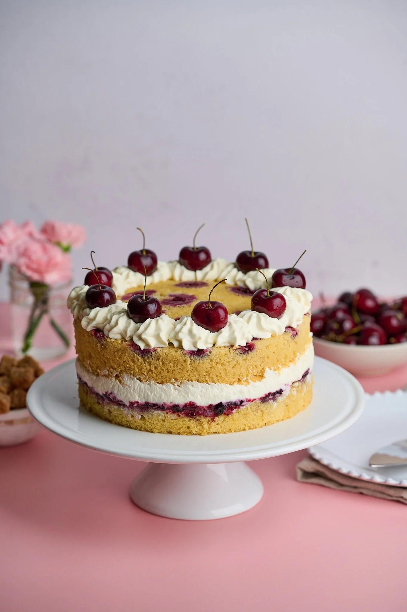 best Victoria Sandwich Cake recipe victoria sandwich cake with homeade jam british baking cherry cake lemon cake with whipped cream