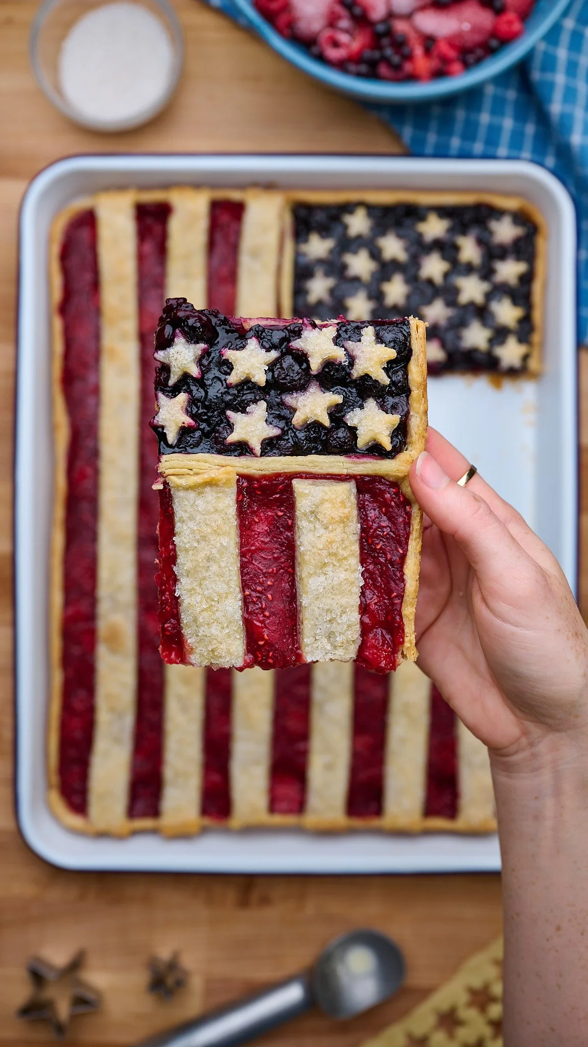 american flag slab pie berry slab pie slab pies fruit pies fourth of july desserts memorial day desserts homemade pie strawberry pie blueberry pie