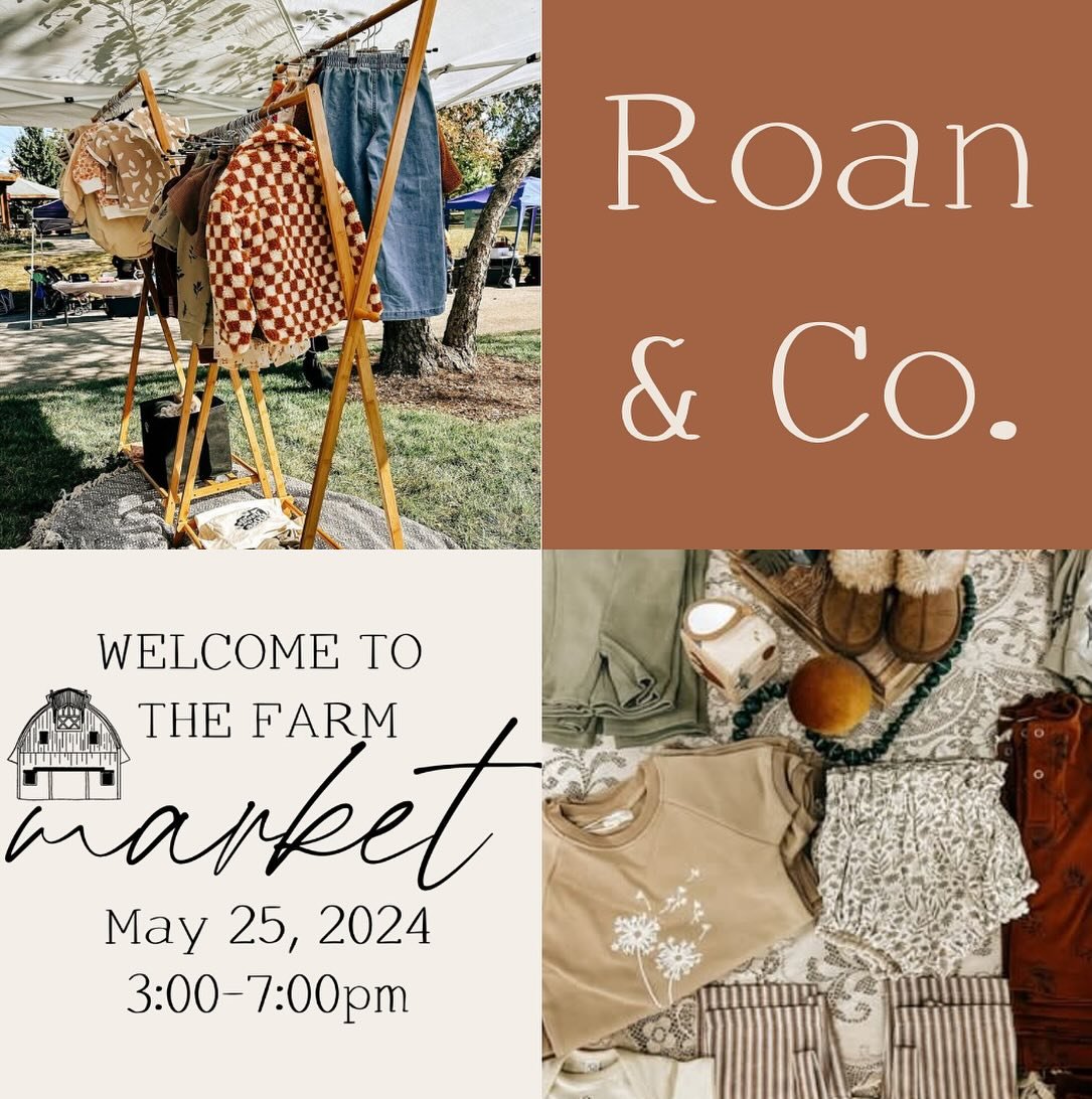 If you&rsquo;re a mama with a little- you&rsquo;ll want to make sure you have tickets to the Welcome to the Farm Market!! 🤩

Bringing you not one but TWO adorable businesses to shop for your kiddos- @roan.and.co and @lsc.littlesunshineco 🤎

The cut