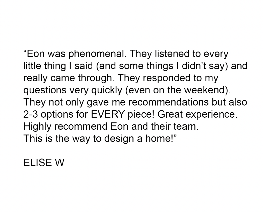 Five star review for interior designer in Miami.