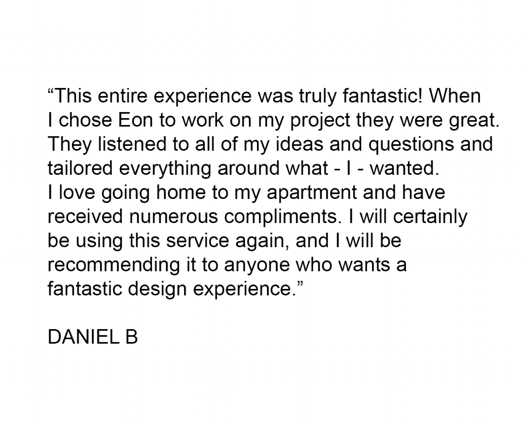 Five star review for interior designer in Miami.