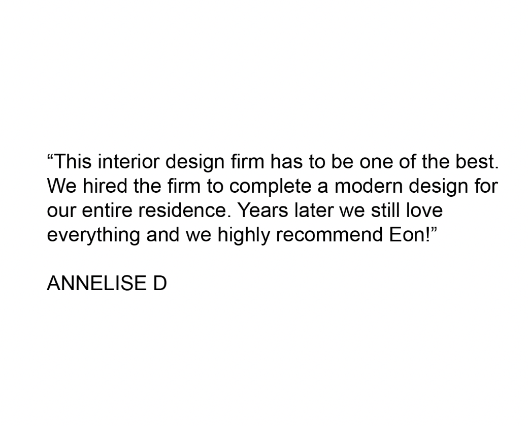 Five star review for interior designer in Miami.