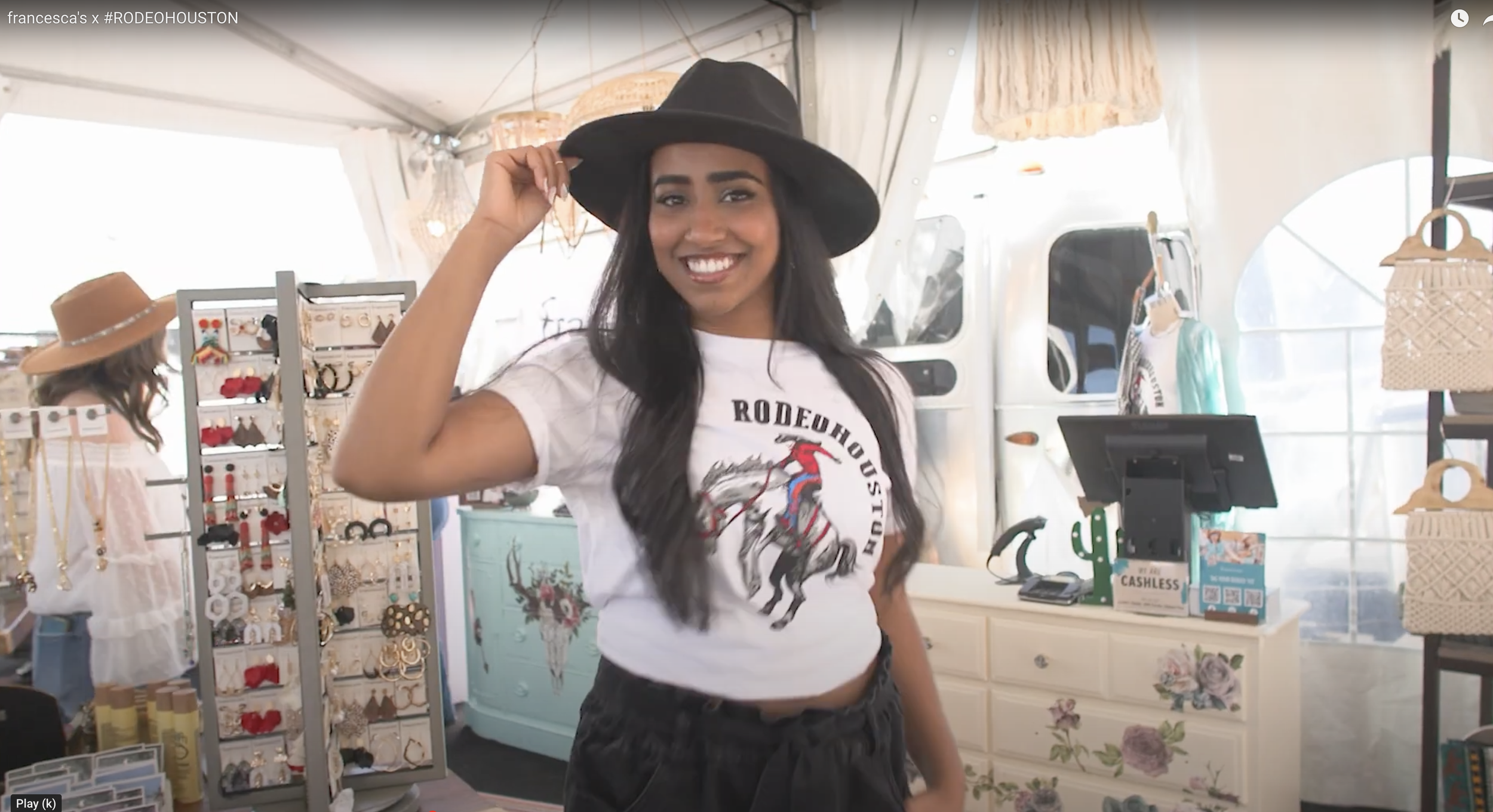 Francesca's pop-up shop at the Houston Rodeo; Production Design, cash wrap design