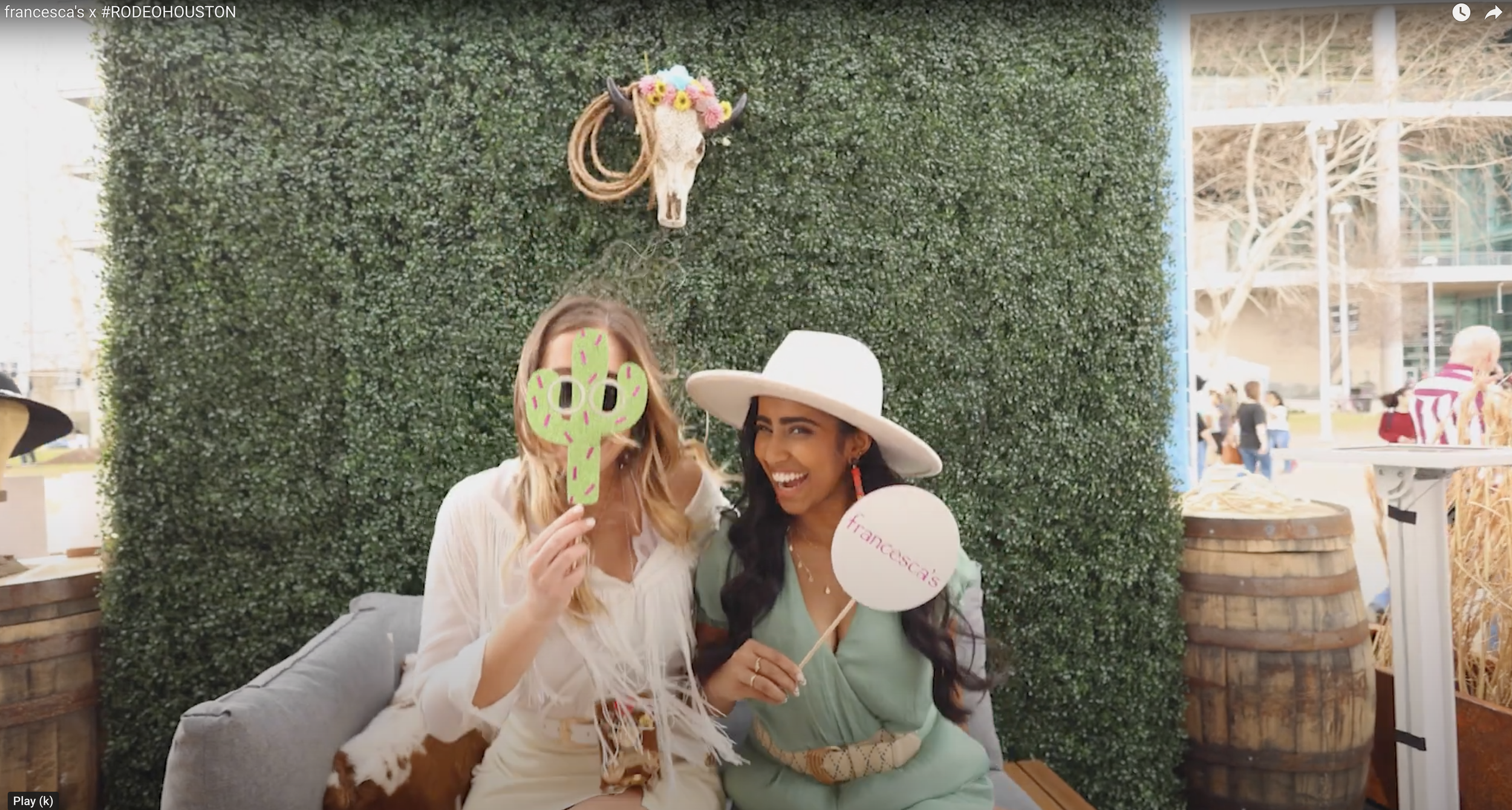 Francesca's pop-up shop at the Houston Rodeo; Production Design, Photo Booth