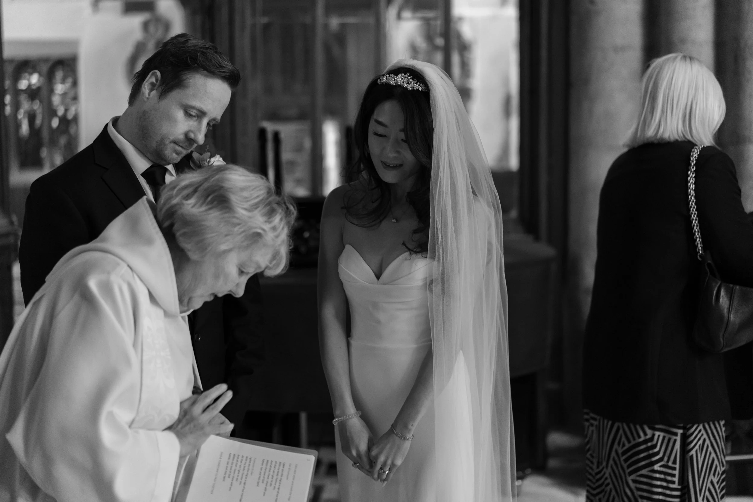 Wedding blessing at Hull Minster