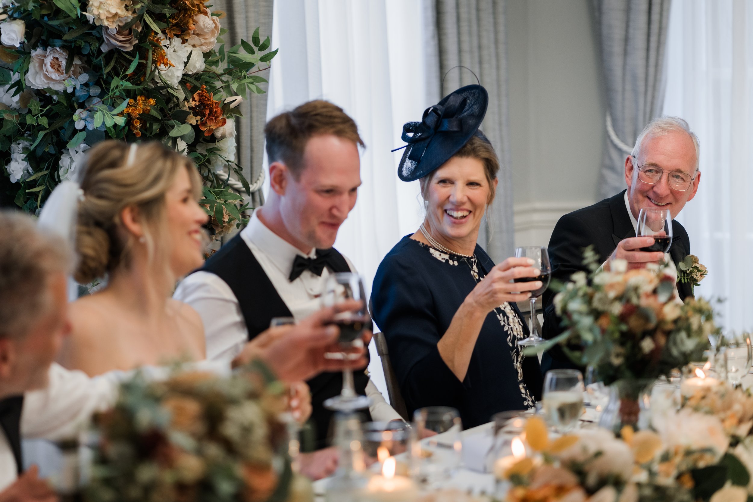 L&J Wedding Photography & Videography. Documentary UK Weddings - Old Palace Chester. Wedding breakfast. Naturally beautiful with a fine art flair.