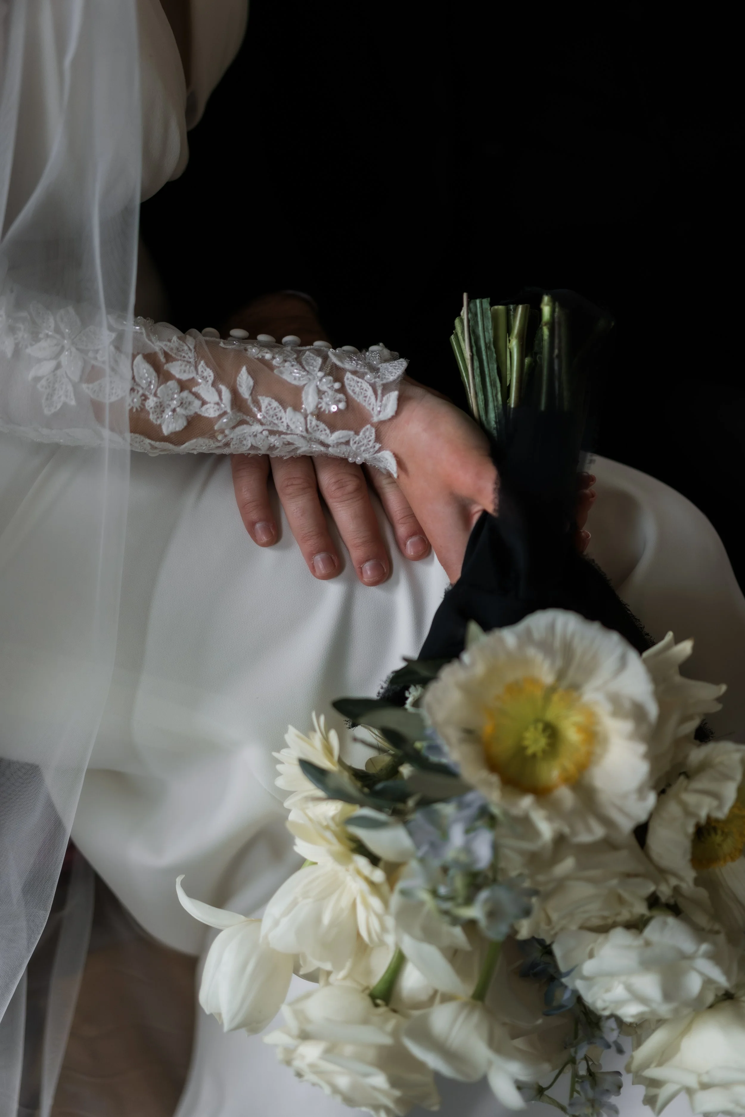 Luxury wedding photography at Charlton Hall, capturing quiet connection and effortless elegance during the couple shoot