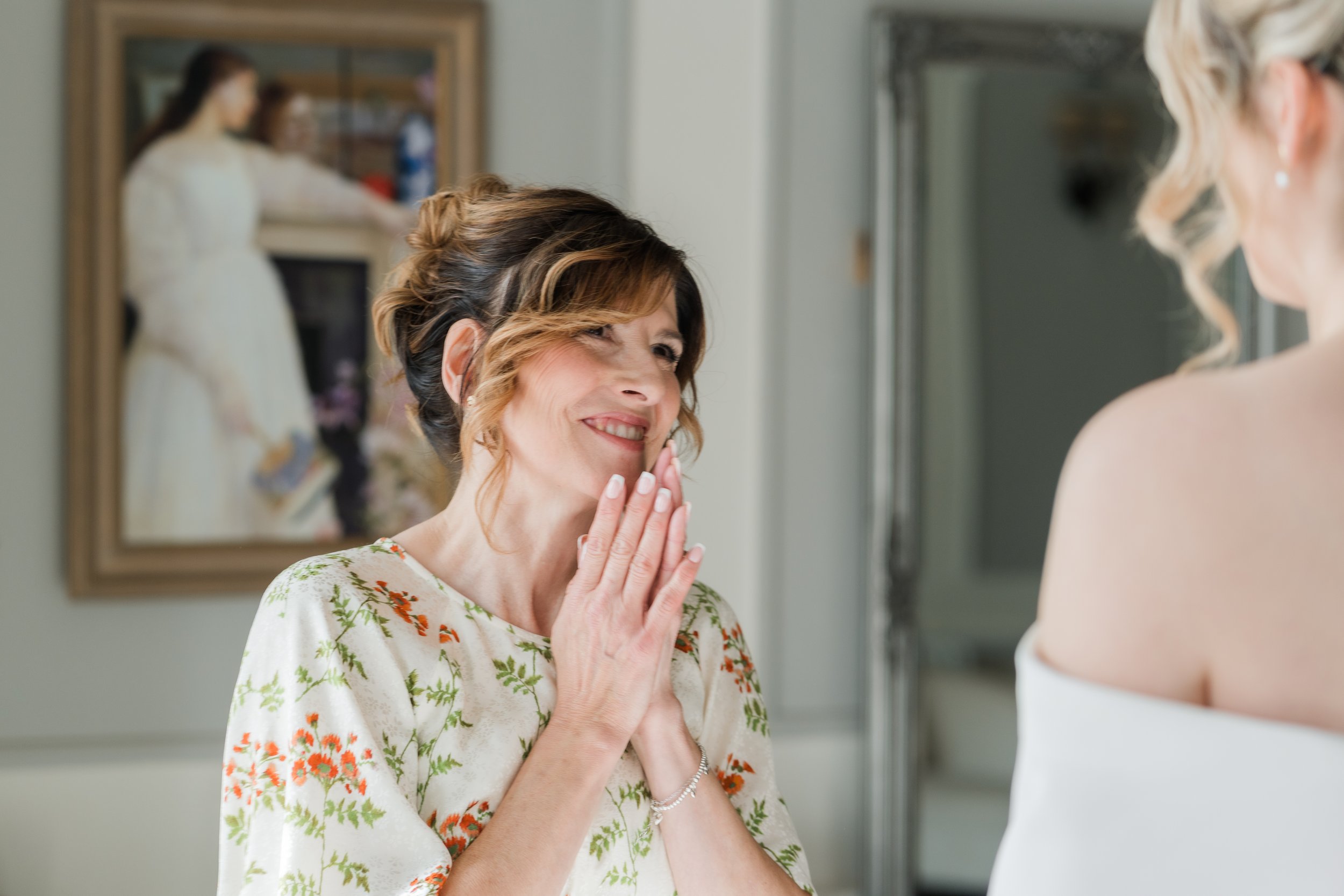 L&J Wedding Photography & Videography. Documentary UK Weddings - Old Palace Chester. Mother of the bride. Naturally beautiful with a fine art flair.