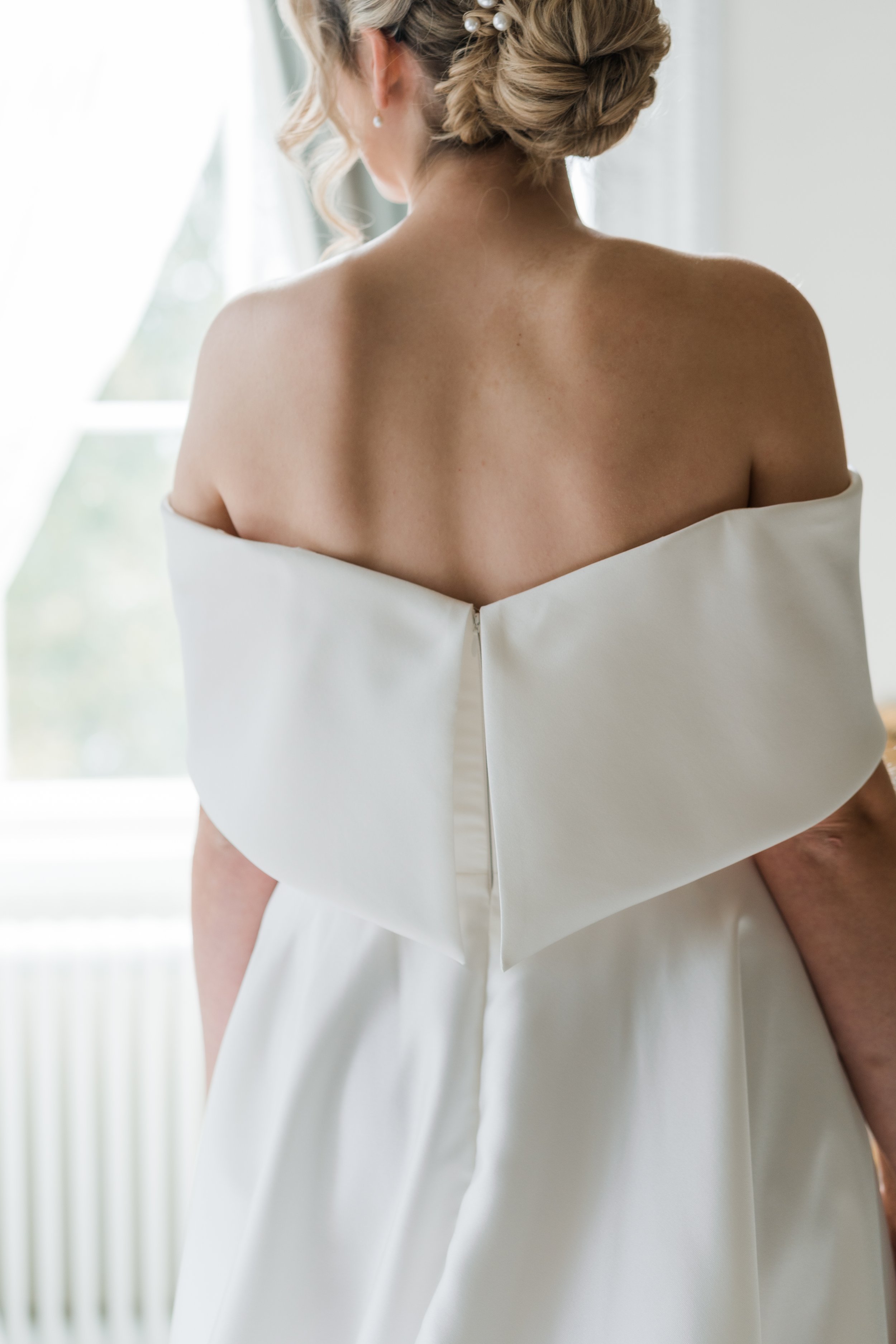 L&J Wedding Photography & Videography. Documentary UK Weddings - Old Palace Chester. Wedding dress detail. Naturally beautiful with a fine art flair.