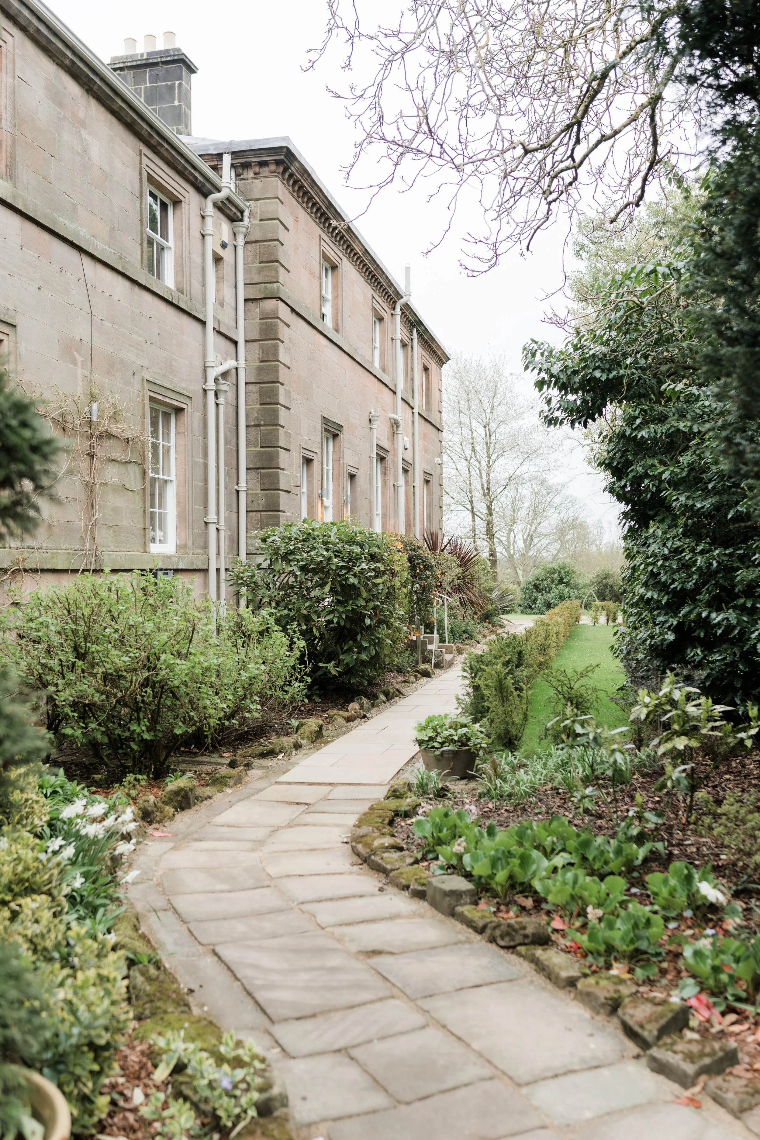 Charlton Hall’s exterior, captured in natural light to showcase the venue’s bold and eclectic character