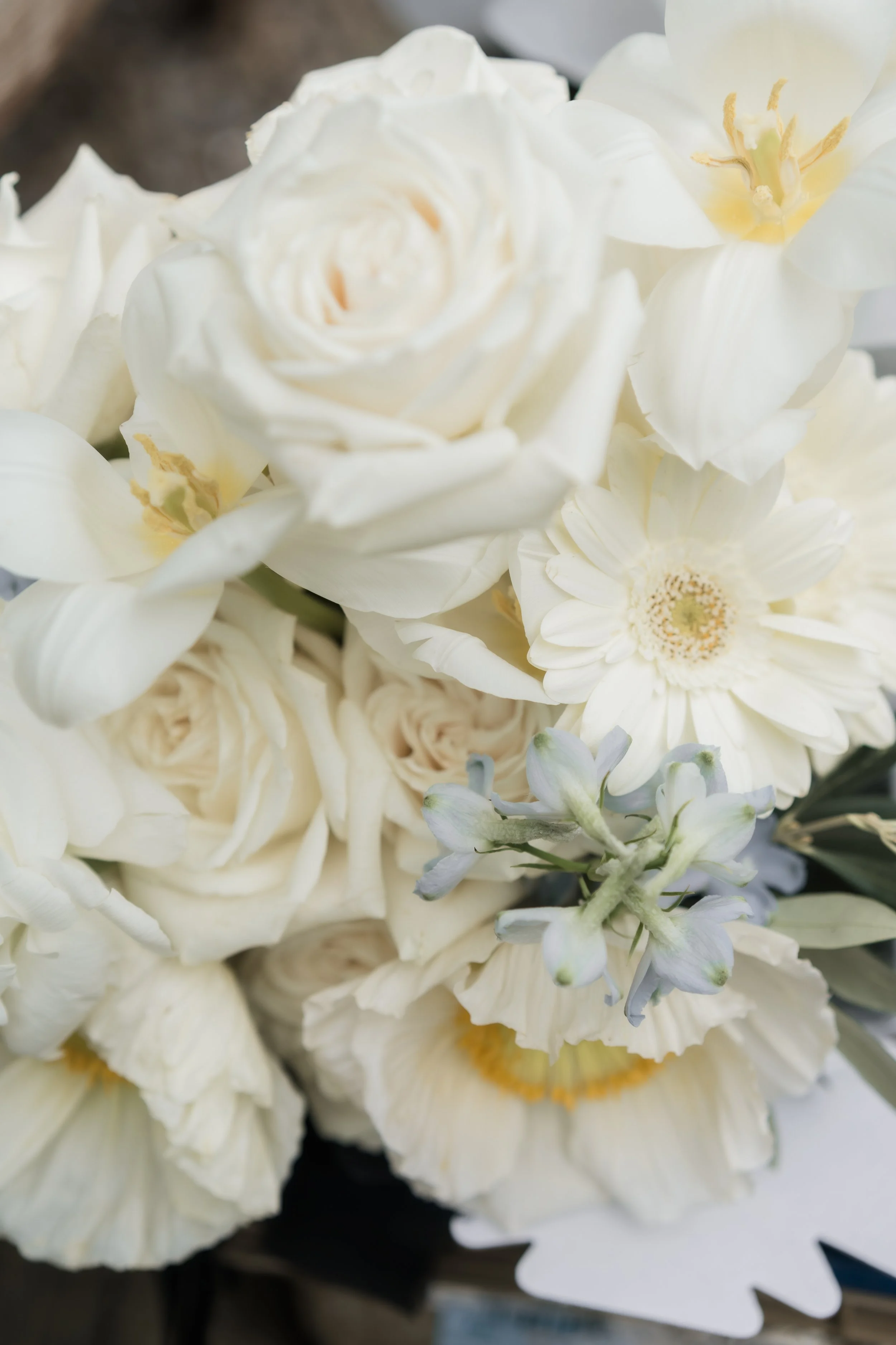 Bridal bouquet with soft, romantic tones and natural textures, captured at Charlton Hall