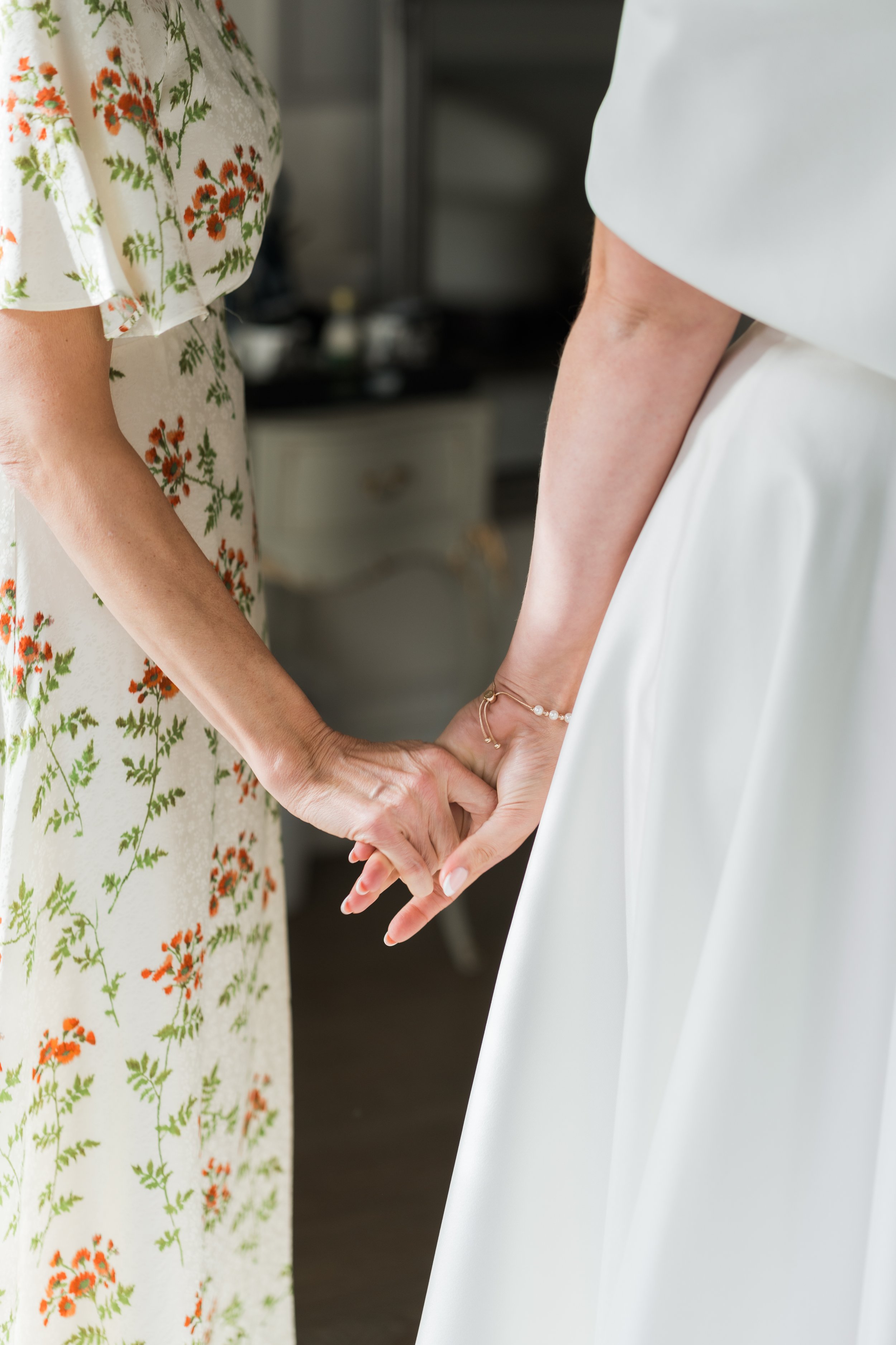 L&J Wedding Photography & Videography. Documentary UK Weddings - Old Palace Chester. Bride and mother of the bride. Naturally beautiful with a fine art flair.