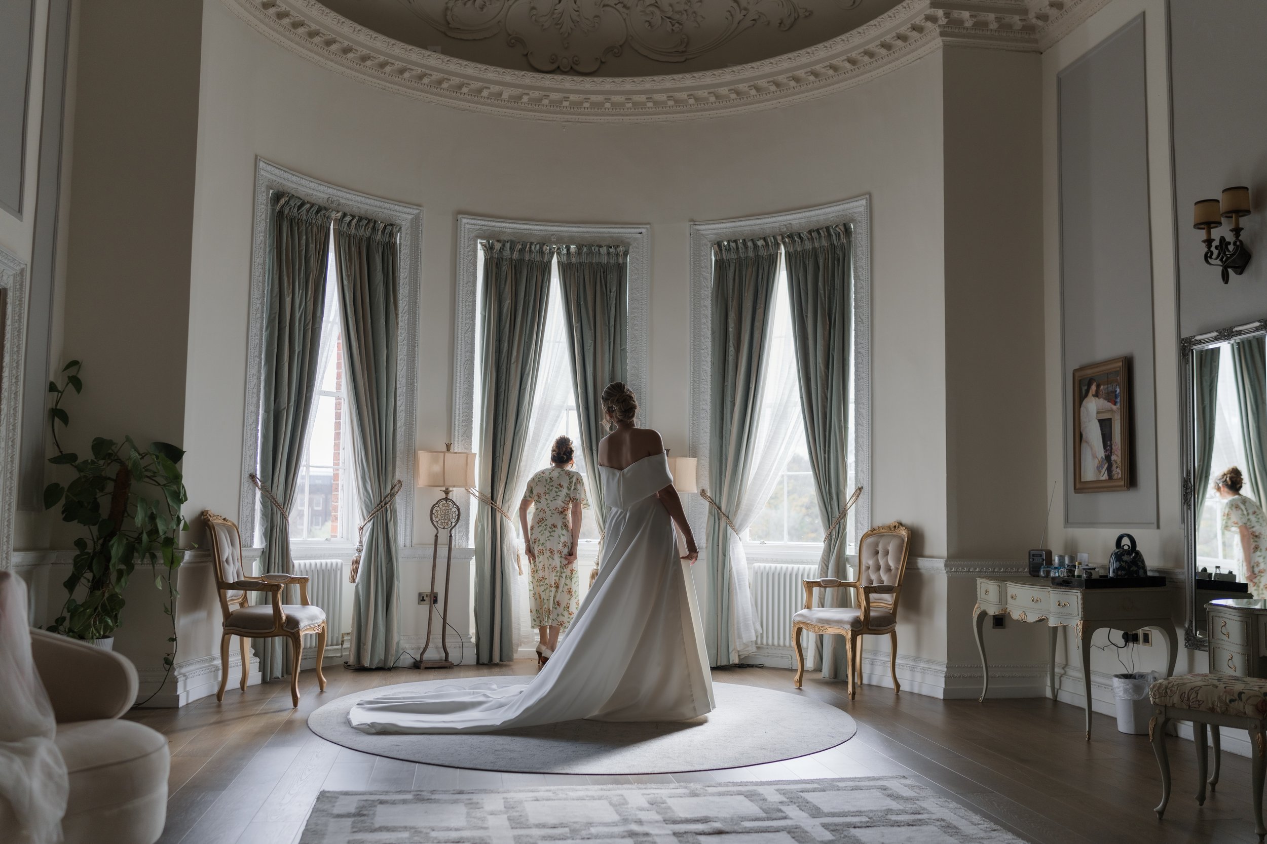 L&J Wedding Photography & Videography. Documentary UK Weddings - Old Palace Chester. Bride and mother of the bride. Naturally beautiful with a fine art flair.
