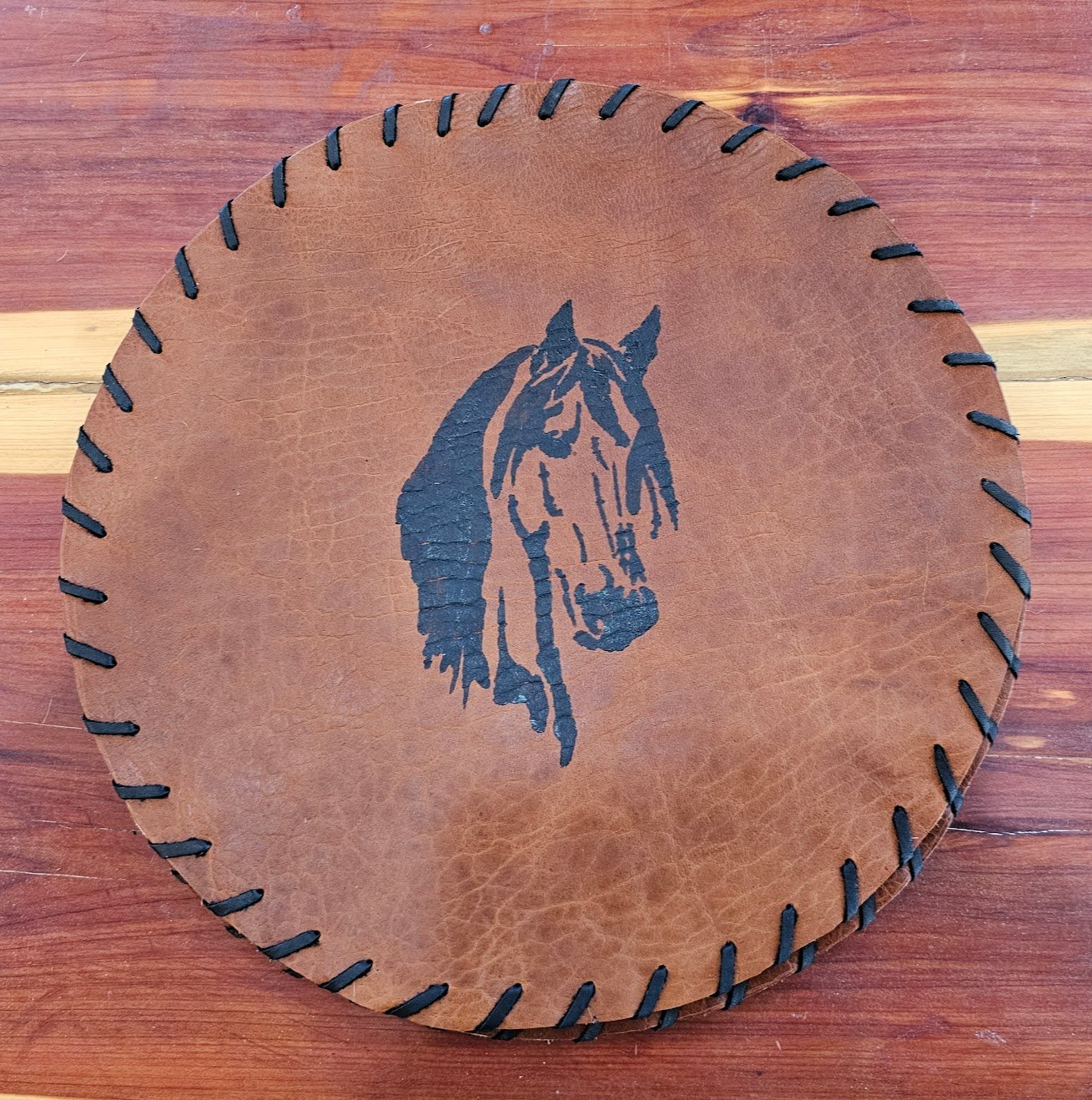 Bison Leather Placemats "Horse Head"