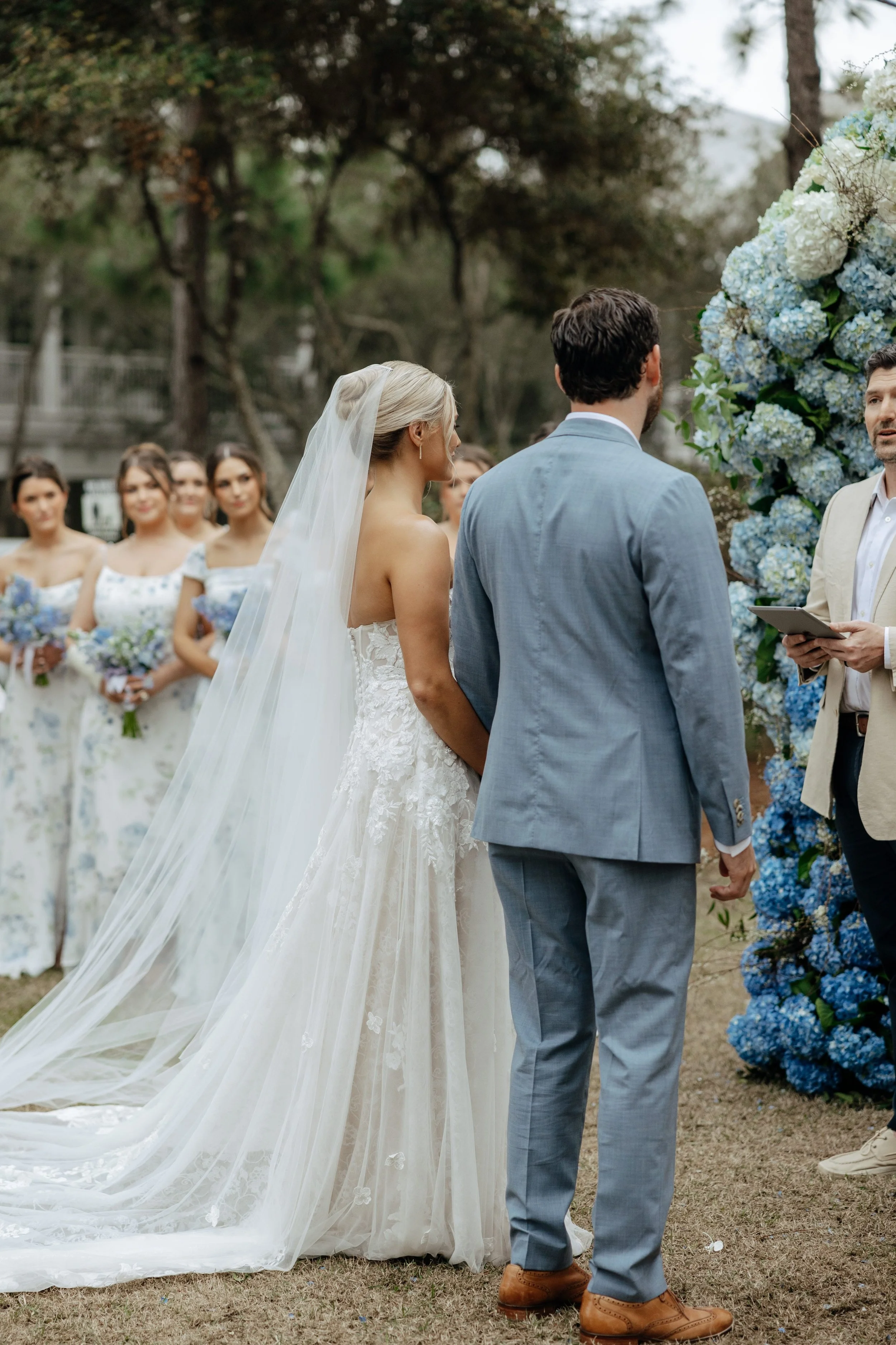 watercolor wedding ceremony
