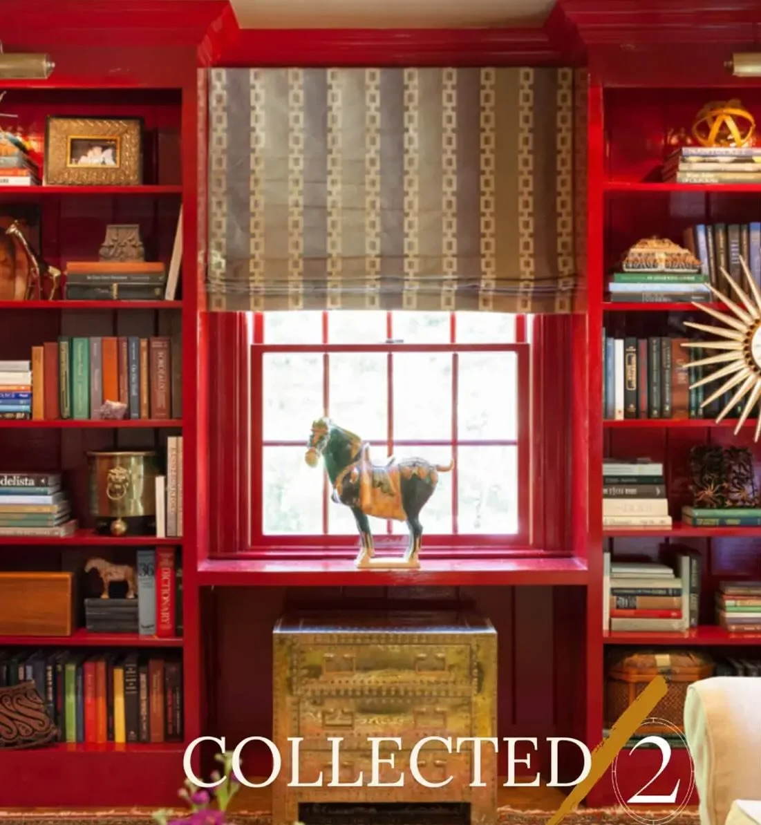 This color drenched room was inspired by the bar at the Fairmont Copley Plaza in Boston, a space that served as our haven between moves. We nestled into that space for a day, maybe two, basking in the delightful atmosphere of the bar. What made it so