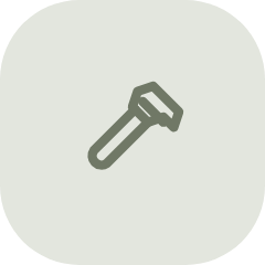 Illustration of a screw on a light-colored background.
