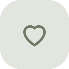 Simple heart icon on a light background.