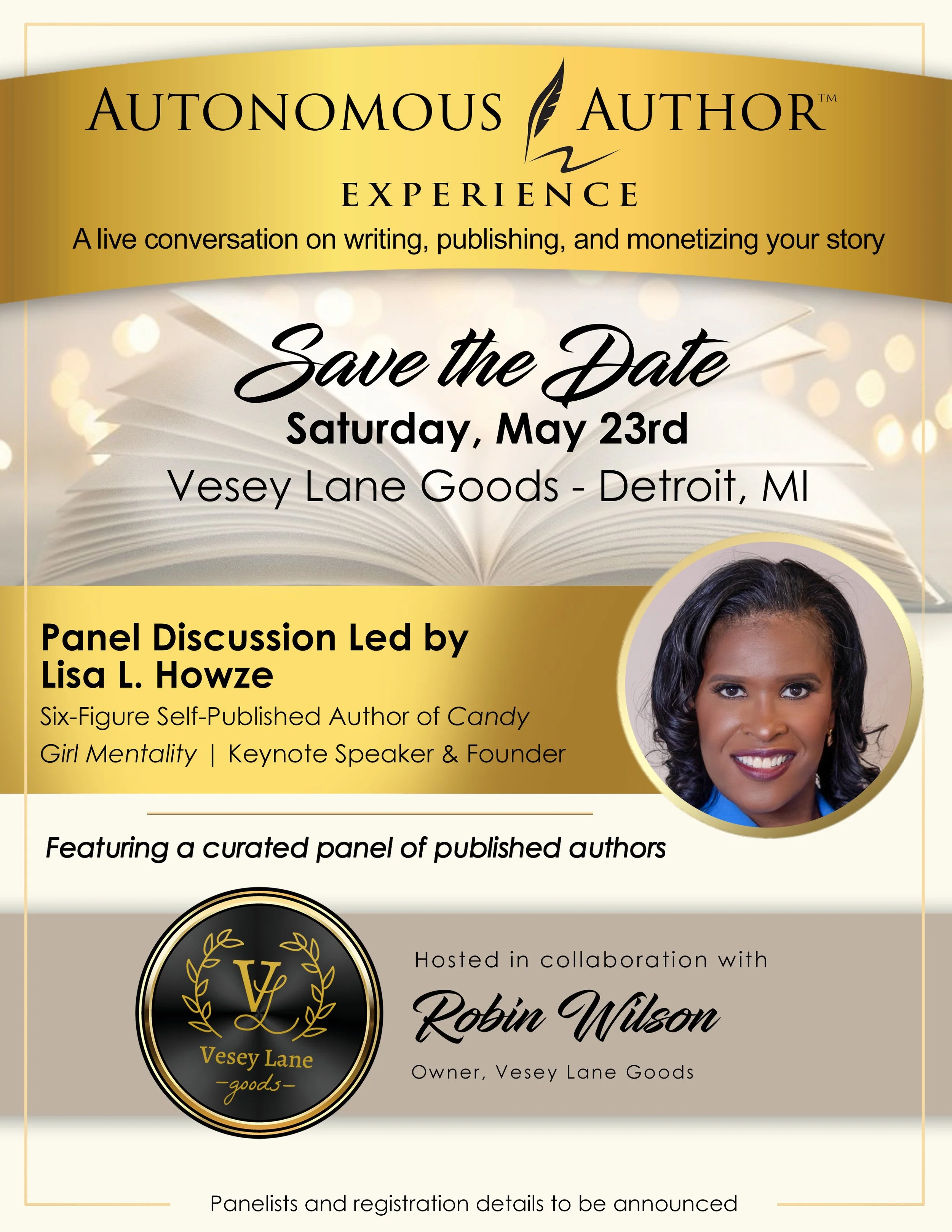The Autonomous Author Experience: A Publishing Industry Panel for Emerging &amp; Aspiring Authors