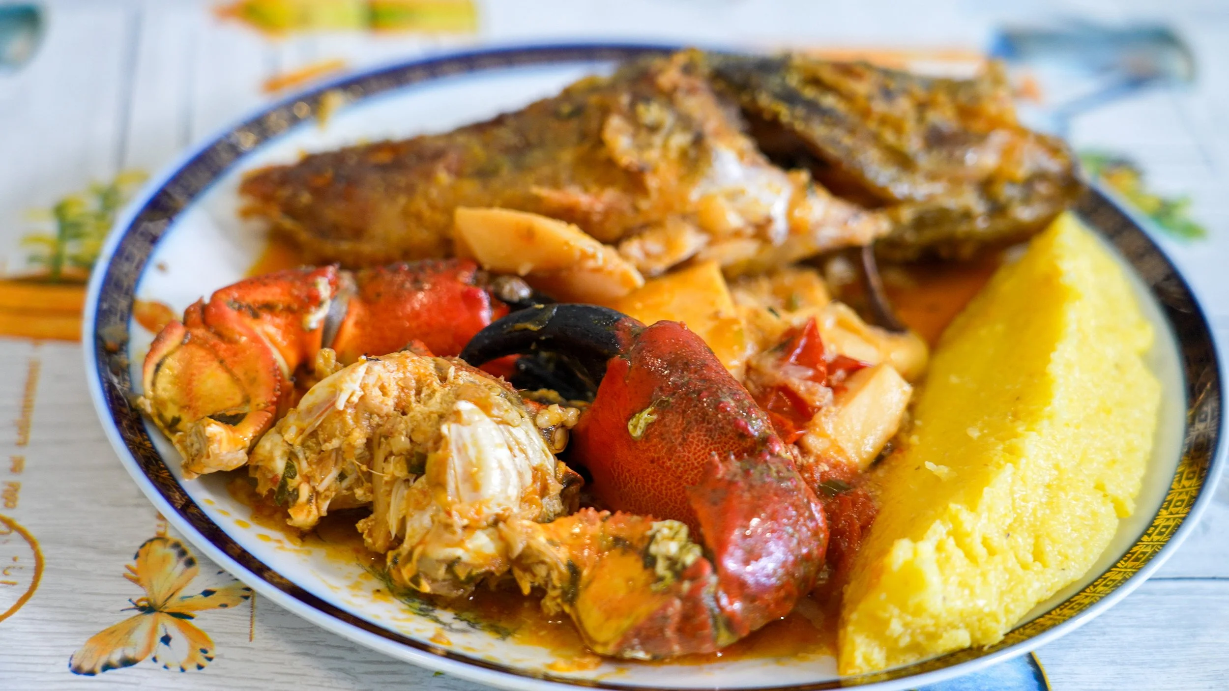 Brodetto di pesce con polenta