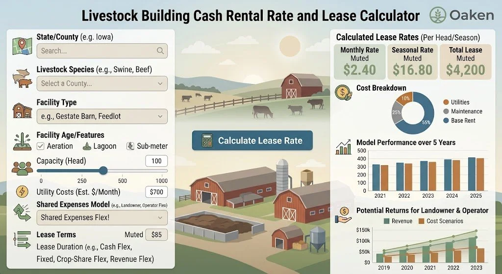 Livestock Building Cash Rental Rate and Lease Calculator