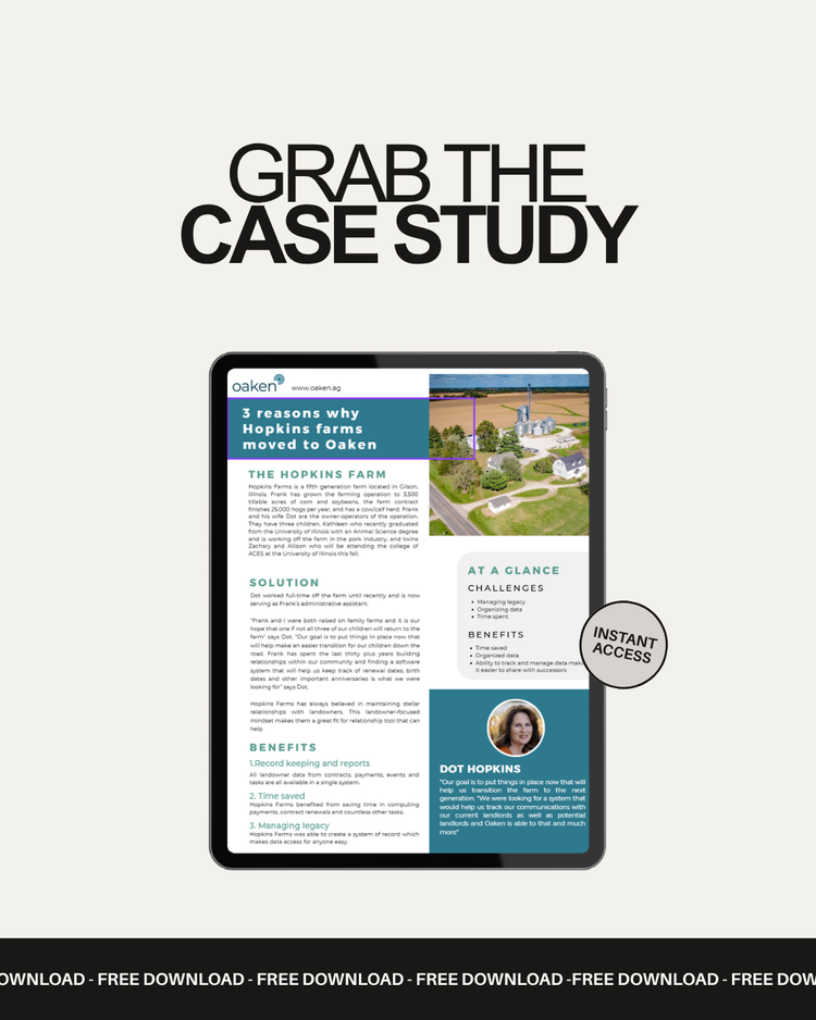 Case study cover: Case Study: How Hopkins Farms (Illinois) Digitized Lease Management