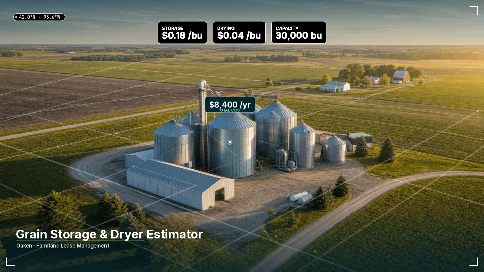 Ohio Grain Storage Rental and Lease Rate Calculator