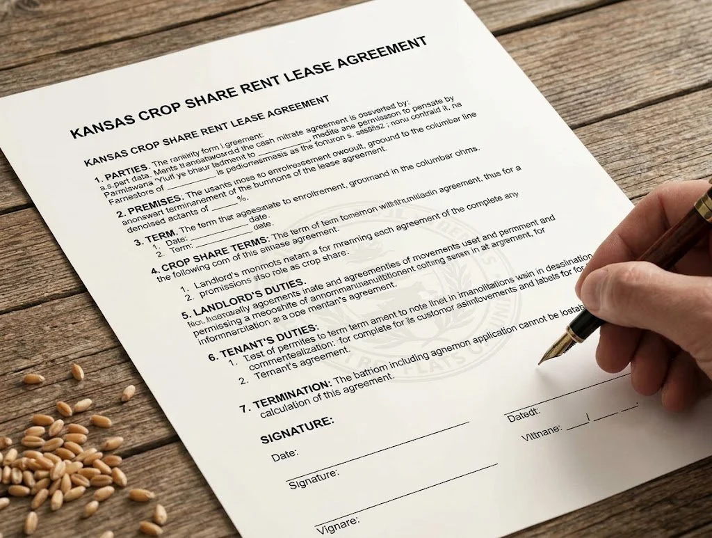 Kansas Crop Share Rent Lease Agreement