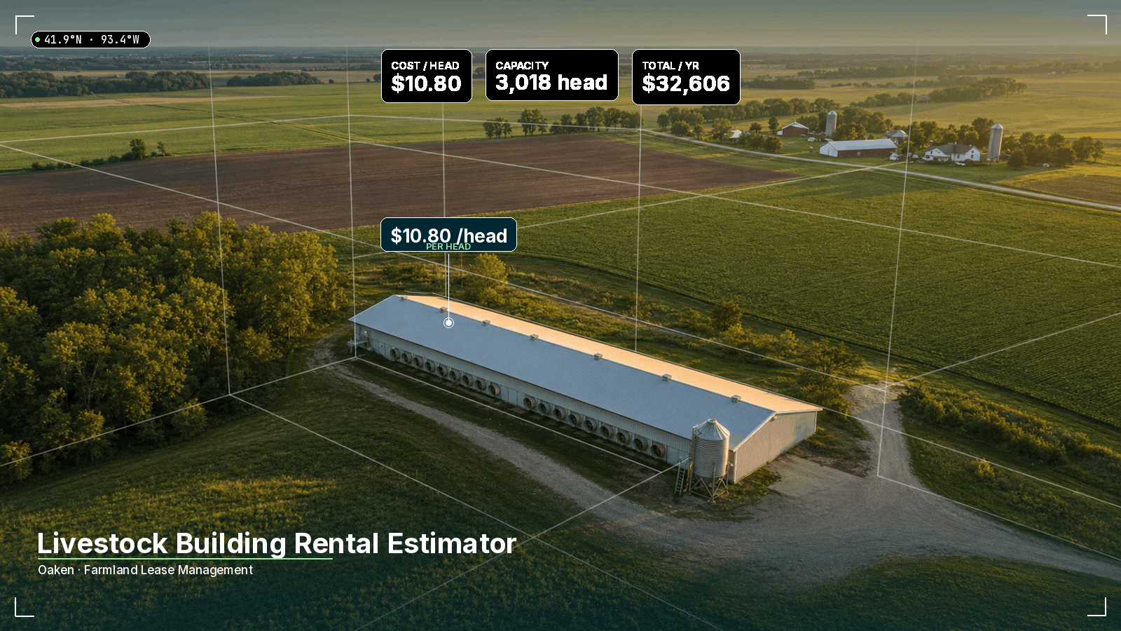 Livestock Building Cash Rental Rate and Lease Calculator