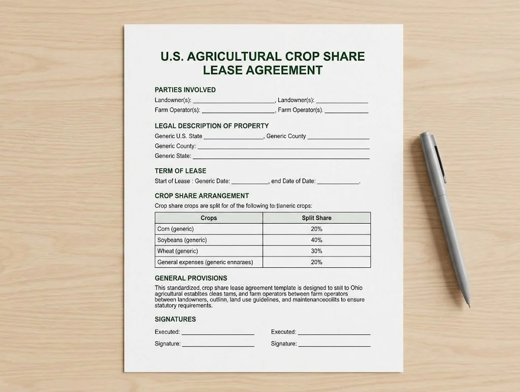 Standard Ohio Land Lease Agreement Template