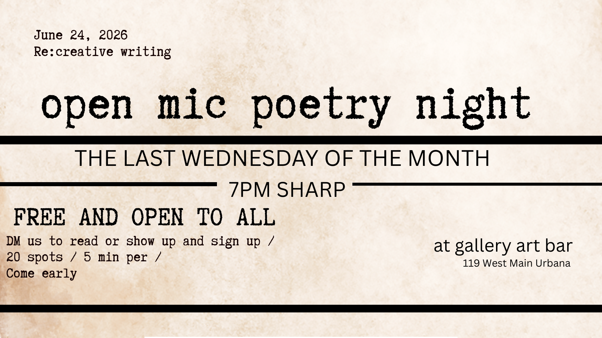 open mic poetry night