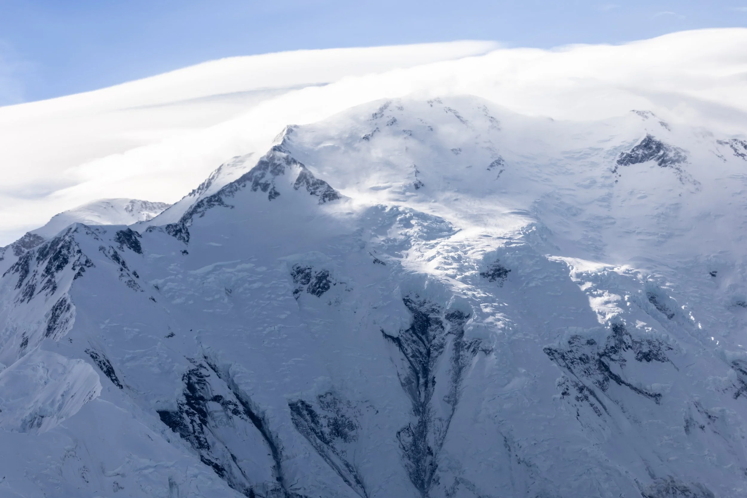 View of the peak of Denali (Mt. McKinley) from K2 Aviation Tour