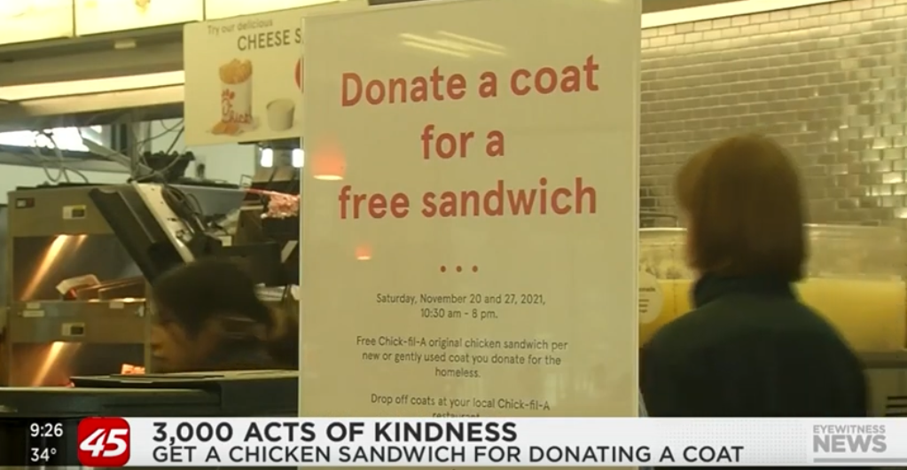 Channel 45 story on coat drive..