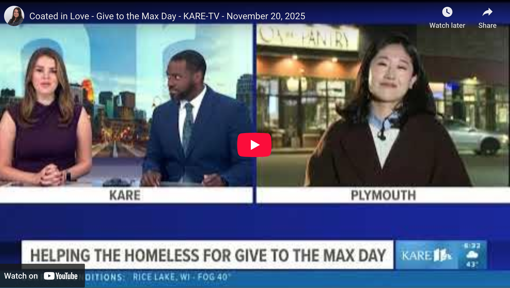 KARE TV - Nov. 20, 2025 - Give to the Max Day at FOX &amp; Pantry&nbsp;