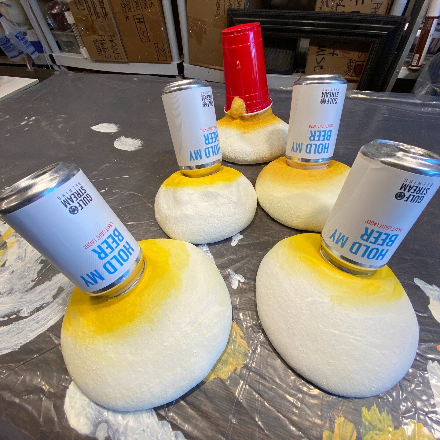 Currently working on &quot;Hold My Beer(s)&quot; from Gulf Stream Breweries of Ft. Lauderdale FL. Love the name!
#art #painting #sculpture #resin #beer