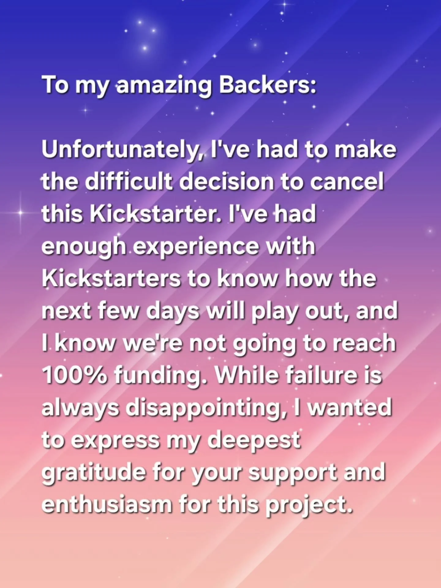 A farewell to my KS project backers 💜 Thank you for believing in me and loving my artwork.