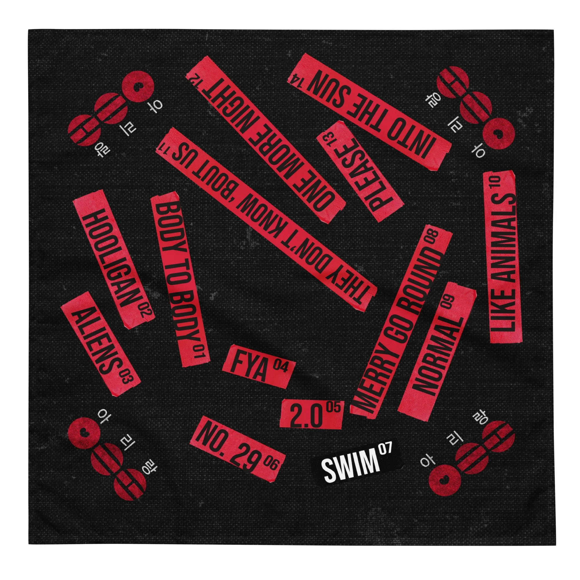Arirang Heart Dark Bandana | ARMY Concert Accessory