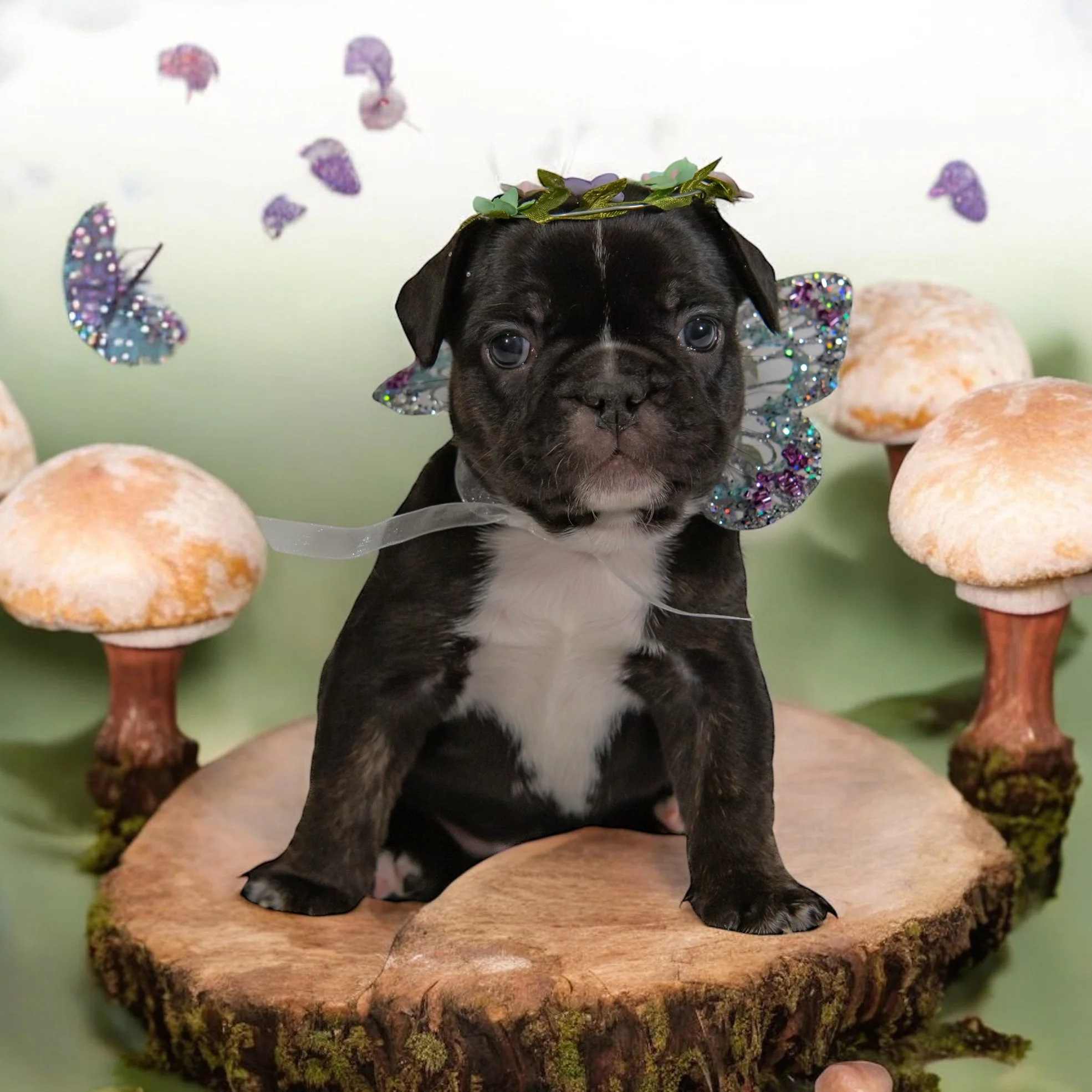 Kaluah during our frenchie fairy forrest shoot!