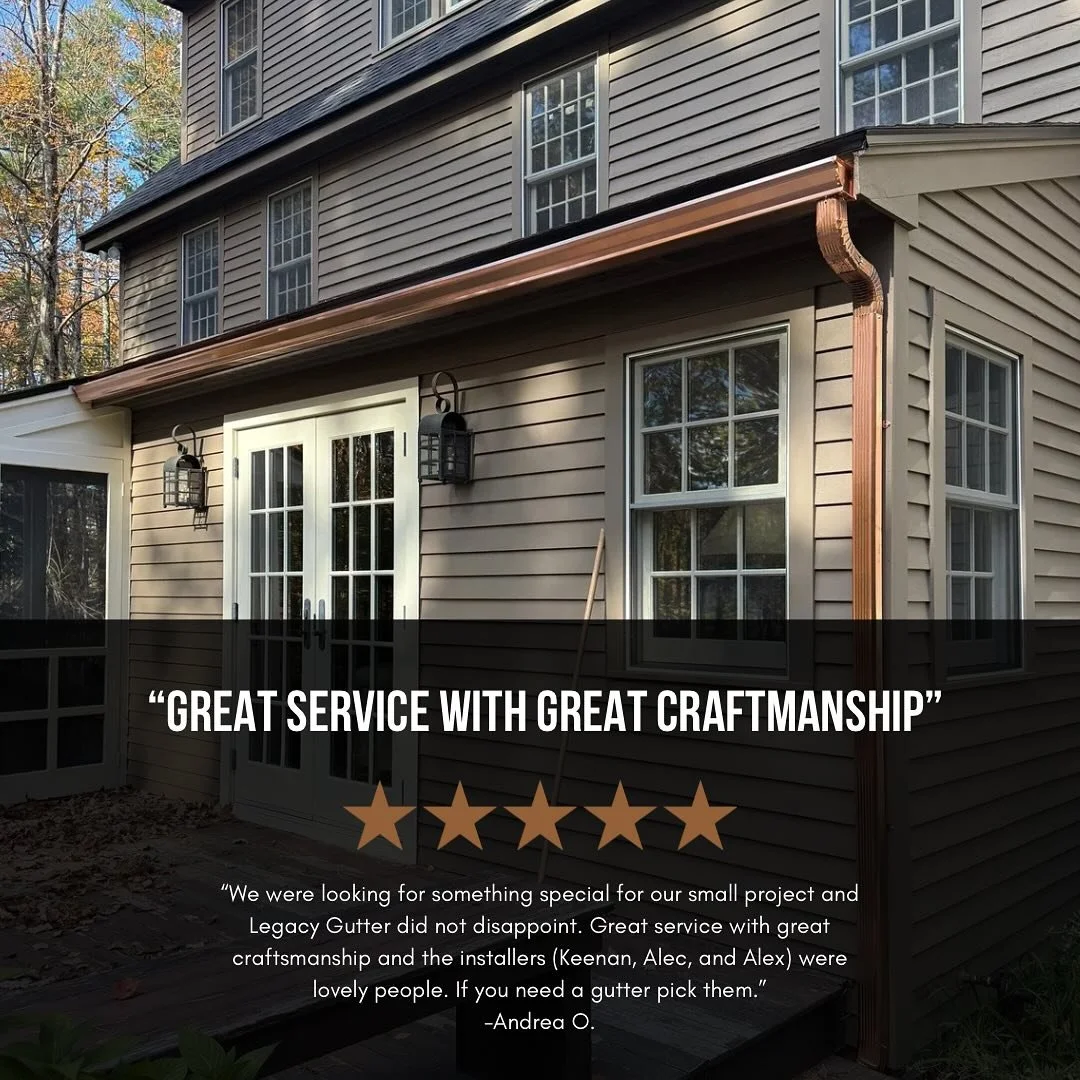 We love 5 star reviews✨

Thank you Andrea for your excellent feedback! We appreciate your support and your recommendations.

Call us for our five star service!

📞603.760.1927
🖥️ www.legacygutter.com

#copper #coppergutters #legacygutter #protectyou