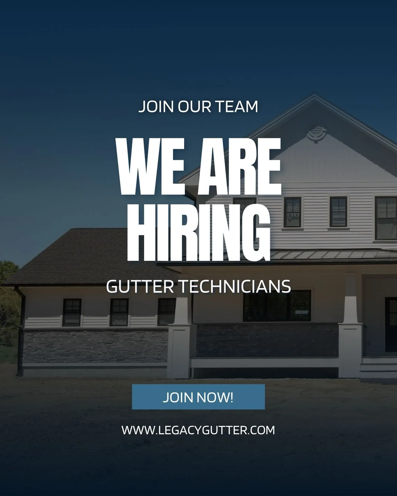 🚨 Now Hiring: Gutter Technicians! 🚨

Looking for great pay, strong benefits, and a solid team? We&rsquo;ve got you covered.

✅ Competitive Pay
✅ 401(k)
✅ Paid Time Off
✅ Supportive Team Culture

Apply today or message us for details: 
https://www.l