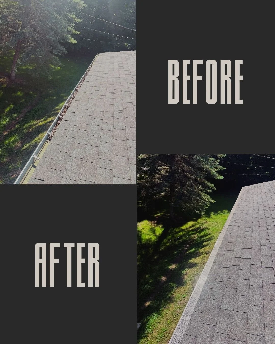 🍂 Before &amp; After

After completing a thorough gutter cleaning on this home, we installed MicroGuard gutter guards to help keep this home's gutters flowing freely year-round.

If your gutters are due for a cleaning, it's the perfect time to ask a