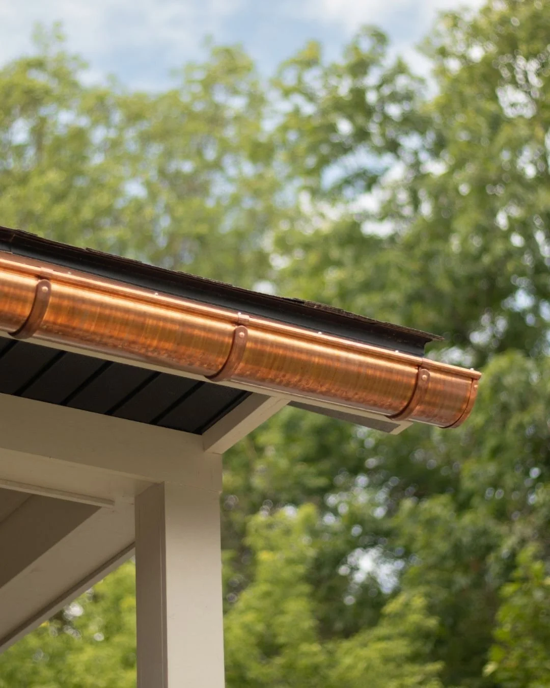 Copper Gutters don't just protect your home - they elevate your home.✨

Freshly installed copper gutters bring warmth, elegance, and instant curb appeal. Over time, they develop a one-of-a-kind natural patina, giving your home even more character.

A