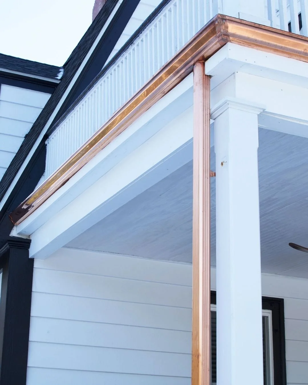 Timeless craftsmanship. Distinctive character.

Few details compliment a New England home quite like the elegance of handcrafted copper gutters.

Designed to enhance the architecture rather than compete with it, copper brings warmth and beauty to any