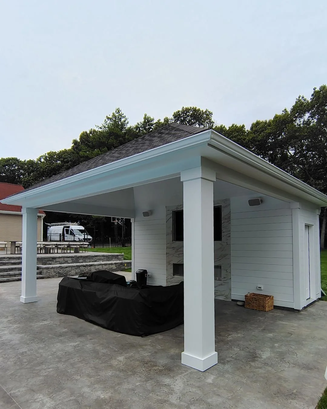 Pool Pavilion upgrade complete in Framingham, MA! 🏡✨

Legacy Gutter recently installed a clean, durable white Pro5K gutter system to complement this beautiful pool pavilion and provide reliable water management.

Another quality installation built t