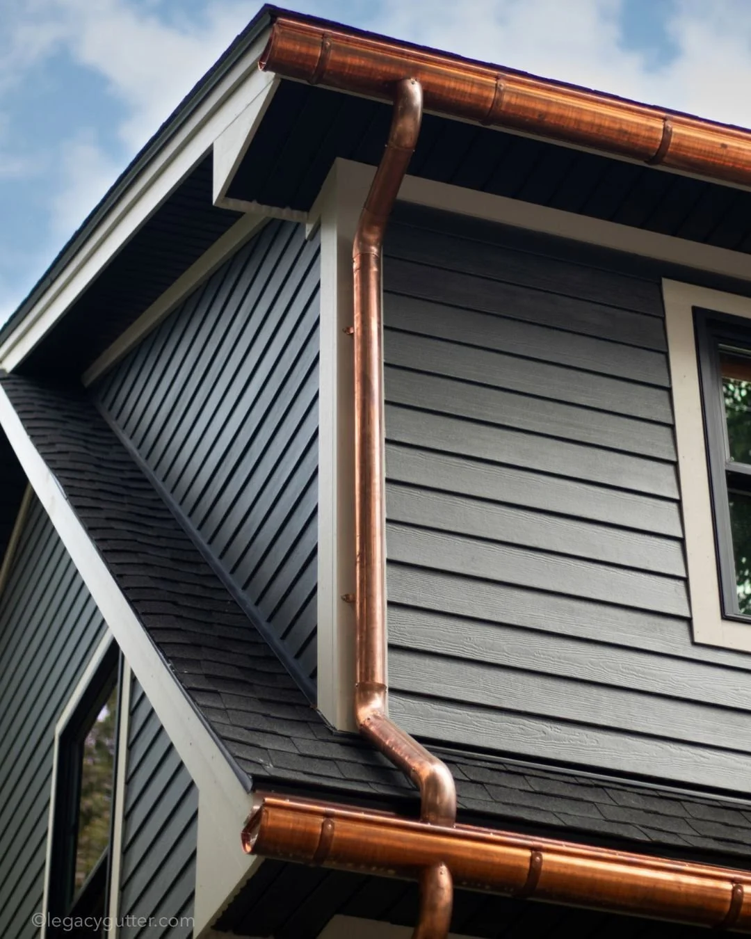 There&rsquo;s something timeless about copper. ✨

Copper gutters and downspouts bring distinctive character, natural warmth, and lasting beauty to your home.

At Legacy Gutter, we install custom copper gutter systems and downspouts built to complemen