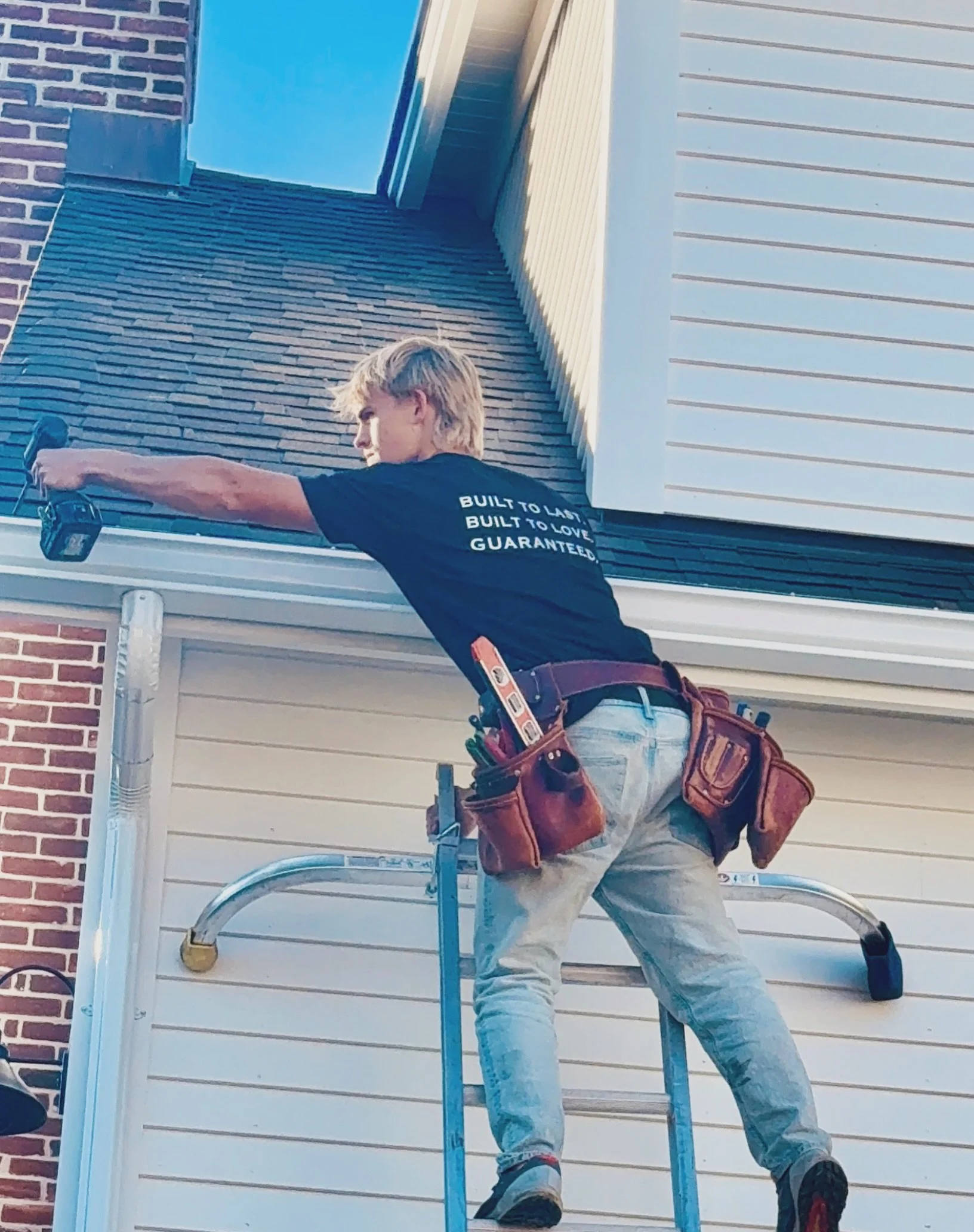 Excellent craftsmanship and commitment to detail make a  massive impact and our Lead Gutter Technician, Alec, exemplifies both. His fine workmanship and dedication pay off one job at a time. Thank you Alec! (Oh and he is the son of El Prez so there&r