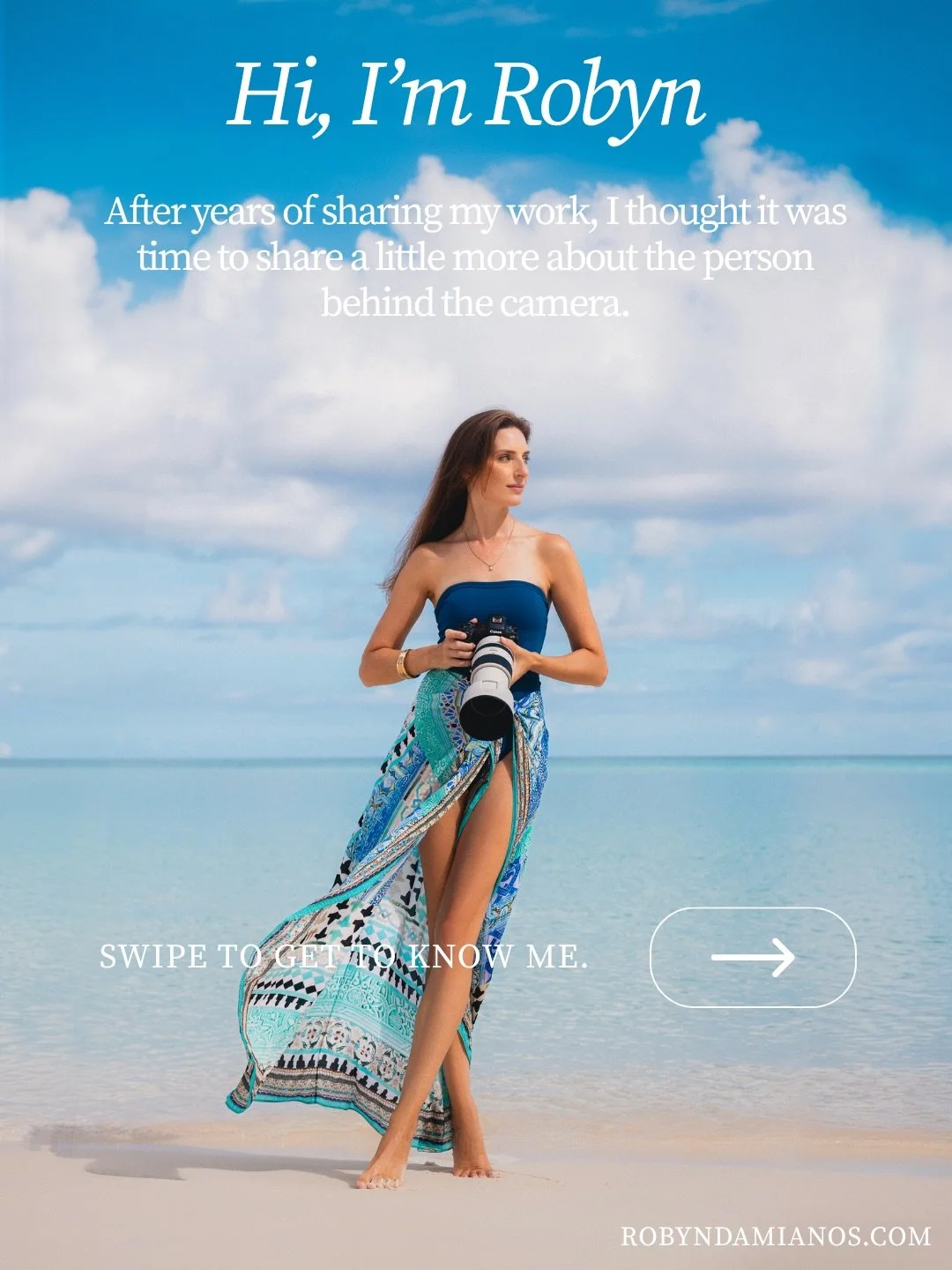 🩵 Hi, I&rsquo;m Robyn! @robyndamianosphotography 

After years of sharing the images I create, I thought it was time to share a little more about the person behind the camera.

Swipe to get to know me. &rarr;

&mdash;&mdash;
#bahamasphotographer #Ba