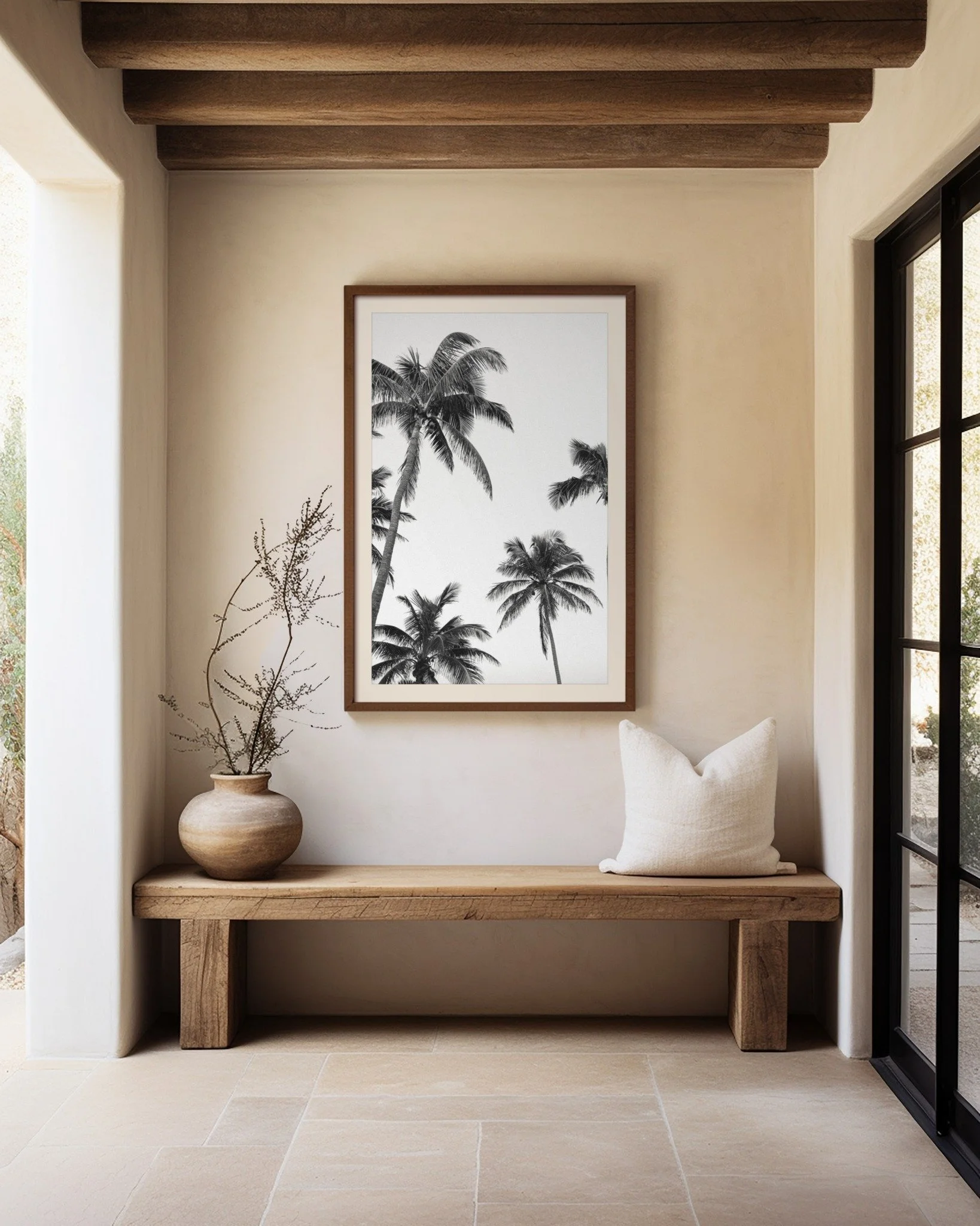 Bahamas Beach House Art Palm Trees